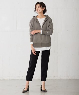 J.PRESS LADIES ベーシックジャージー ロングTシャツ カットソー ホワイト系