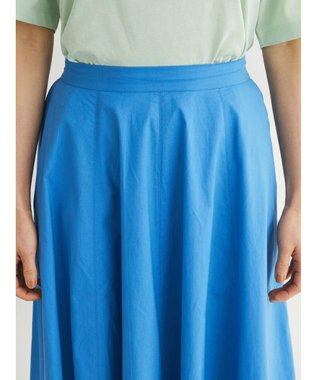 Green Parks インド綿 ボリュームポプリンスカート Blue