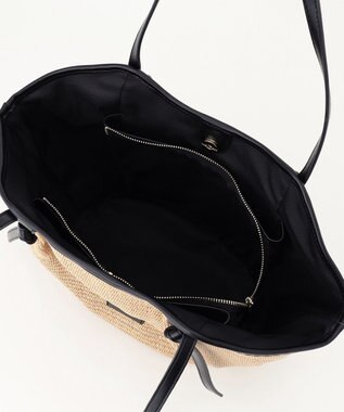 23区 【CLASSY.6月号掲載】雑材ミドル トートバッグ ブラックミックス
