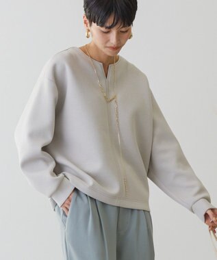 AMERICAN HOLIC スキッパーポンチプルオーバー Gray Beige