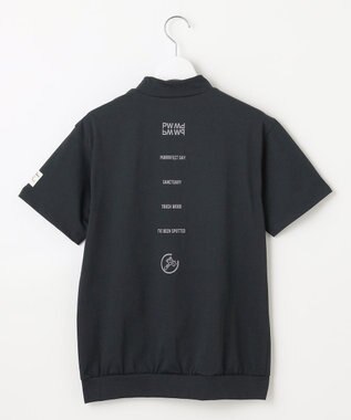 PW CIRCULUS 【吸水速乾 / UV遮蔽率99.5% UVカット / ストレッチ】【WOMEN】ポケットモックT ゴルフウェア レディース ブラック系