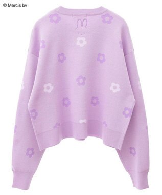 Green Parks Ｍｉｆｆｙ／フラワージャガードニットプルオーバー Lavender