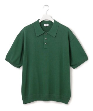 J.PRESS YORK STREET 【UNISEX】リラックス ニットポロシャツ グリーン系