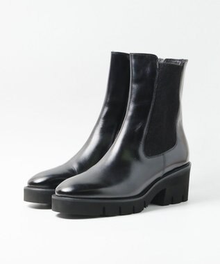 BONTRE 【イタリア製/本革】【LucaGrossi/ルカグロッシ】厚底サイドゴアブーツ/H616T-VA ブラック