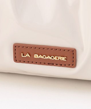 LA BAGAGERIE ソフトエナメル2WAYハンドバッグ Sサイズ アイボリー