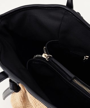 23区 【CLASSY.6月号掲載】雑材ミドル トートバッグ ブラックミックス