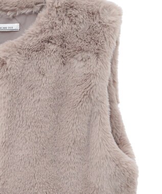 Green Parks ・ＥＬＥＮＣＡＲＥ　ＤＵＥペプラムフェイクファーベス Mocha