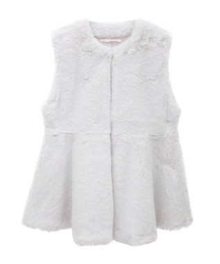 Green Parks ・ＥＬＥＮＣＡＲＥ　ＤＵＥペプラムフェイクファーベス Ivory