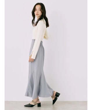 earth music&ecology 袖パールハイネックリブプルオーバー Off White