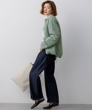 23区 【滝沢眞規子さん着用/VERY掲載/洗える】23区DENIM ストレッチ ワイドパンツ ネイビー系