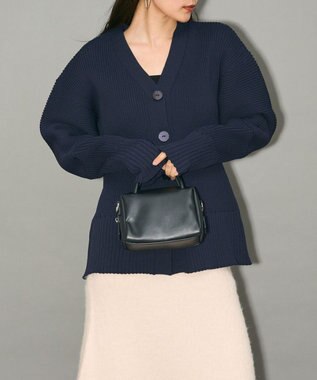 Green Parks リブニットカーディガン Navy