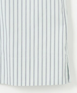 J.PRESS LADIES 【洗える】BEZ VEGA ストライプ フリルネック ブラウス スカイブルー系1