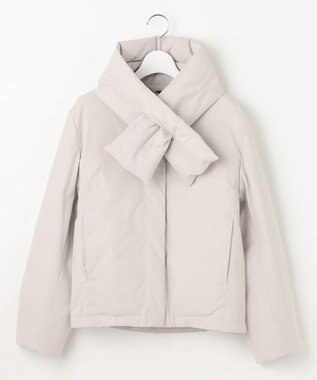 自由区 【撥水加工・洗える】ティペット付きスプリング ダウン ベージュ