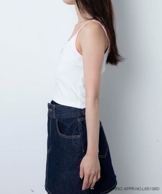 WEGO 【サンリオ】HELLOKITTYコラボ刺繍キャミ ホワイト