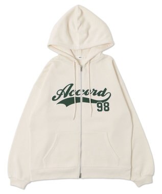 WEGO 裏起毛スタジアムロゴジップパーカー ホワイト