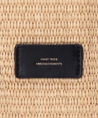 23区 【CLASSY.6月号掲載】雑材ミドル トートバッグ ブラックミックス