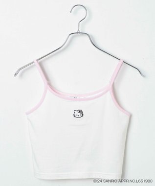 WEGO 【サンリオ】HELLOKITTYコラボ刺繍キャミ ホワイト