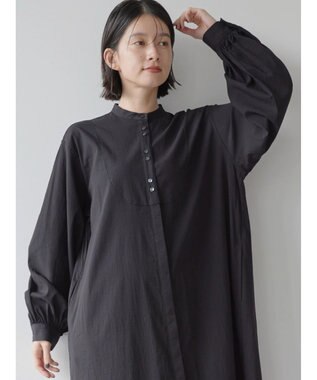 AMERICAN HOLIC バンドカラーバックタックワンピース Black