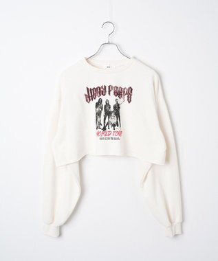 WEGO ヴィンテージライクショートスウェット オフホワイト