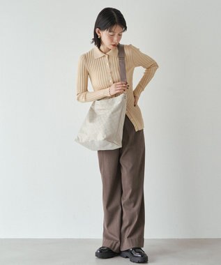 russet ナイロンジャガード2WAYショルダーバッグ(CE-1622) Ecru