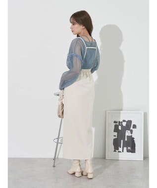 earth music&ecology マルチＷＡＹサス付タイトスカート Ivory