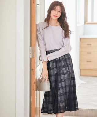 ANY SIS S 【洗える】ドルマンスリーブ ニット ラベンダーブルー