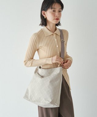 russet ナイロンジャガード2WAYショルダーバッグ(CE-1622) Ecru