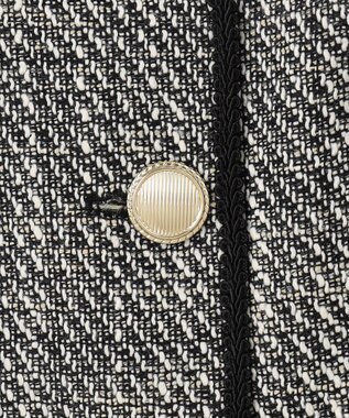 Feroux 【セットアップ対応】ツイード ジャケット ブラック系2