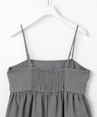 ANY SIS L 【BAILA12月号掲載・貴島明日香さんコラボ】ドッキングビスチェワンピース×インナーセット グレー×ブラック