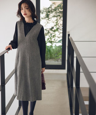 シックツイードジャンパー ワンピース