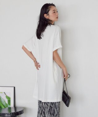 AMERICAN HOLIC 袖ロールアップカットチュニック Off White