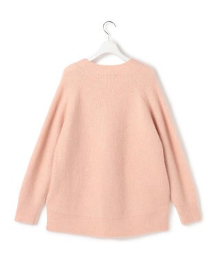 23区 モヘヤミックススパングル Vネック ニット ピンク系