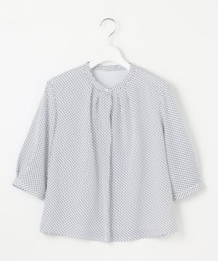 J.PRESS LADIES L 幾何プリント カットソー ブルー系5