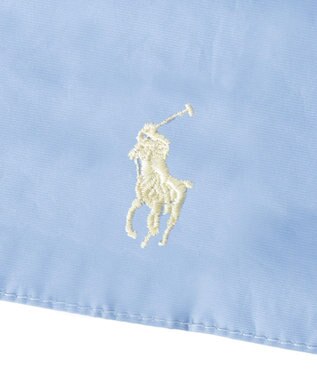 MOONBAT 【軽量】POLO RALPH LAUREN 晴雨兼用日傘 折りたたみ傘 PP刺繍／遮光 遮熱 UV サックス×イエロー