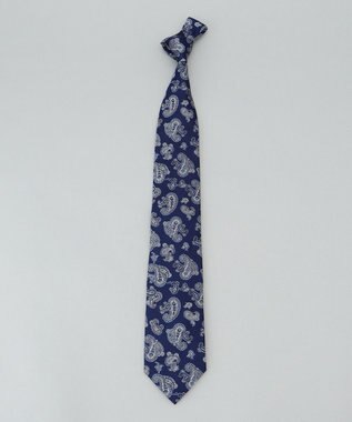 GOTAIRIKU 日本縫製/オリジナル柄【Fermo Fossati】ネクタイ_ペイズリー ネイビー系4
