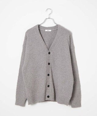 WEGO ツイストブークレカーディガン グレー