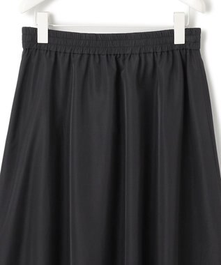 ICB L 【UVケア・速乾・洗える】シルクエステルタフタ フレアスカート ブラック系