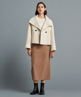 uncrave 【防しわ・UVカット・洗濯機洗い可】バルキーツイル スカート(サスペンダー付き)（uncrave STANDARD） キャメル