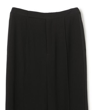 uncrave バックサテンジョーゼット フレアパンツ ブラック