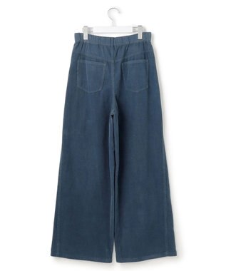 23区 S 【滝沢眞規子さん着用/洗える】コットン コーデュロイ ワイド パンツ ダルブルー系