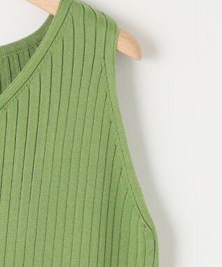 SHARE PARK LADIES 【セットアイテム】レーヨンナイロンニットワンピース グリーン系