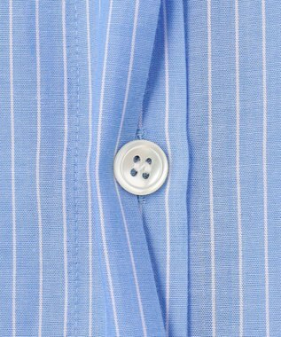 ICB L ソフトコットンローン シャツブラウス ブルーストライプ