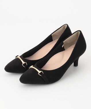 ANY SIS 【WEB・一部店舗限定】ビットスエードライク パンプス ブラック