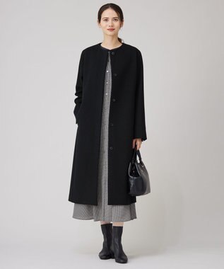 自由区 S 【洗える】ジオメトリックハートプリント ワンピース グレー系