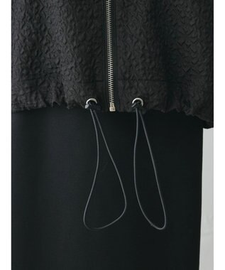 Green Parks AnriettMusee フロントジップジャガードブルゾン Black