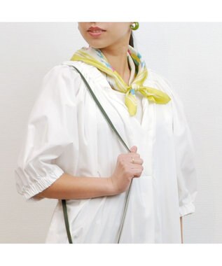 UNBILLION kakatoo ヨット柄シルクミニスカーフ イエロー