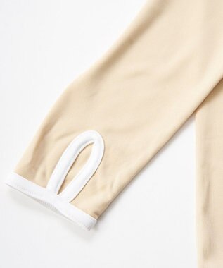 OP／FILA 【Ocean Pacific】フルジップ OPロゴラッシュガード ベージュ