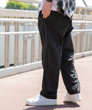 WEGO ナイロンイージーパンツ ブラック