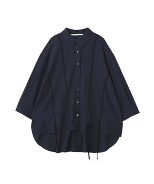 YECCA VECCA ストリングデザインシャツ Navy