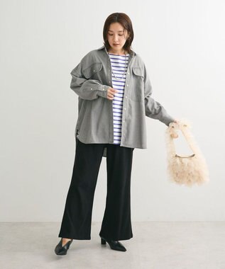 Green Parks デニムＢＩＧシャツ Gray